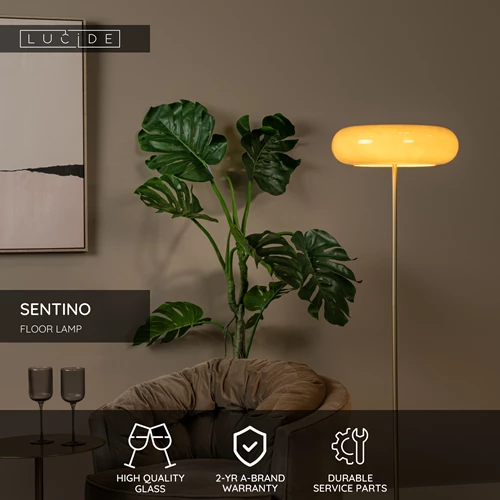 Lucide SENTINO - Floor lamp - Ø 40 cm - 3xG9 - Taupe - USP